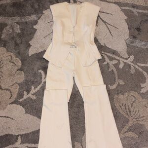 Zara Cream Women's Pantsuit Set